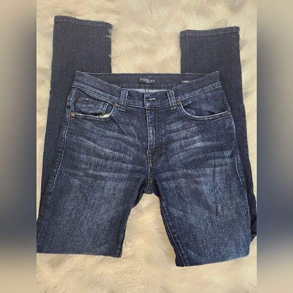 Fidelity‎ men's Torino Dk blue straight leg jeans (missing button) - Picture 1 of 11